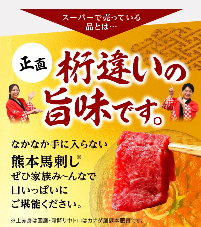 希少な国産馬刺し