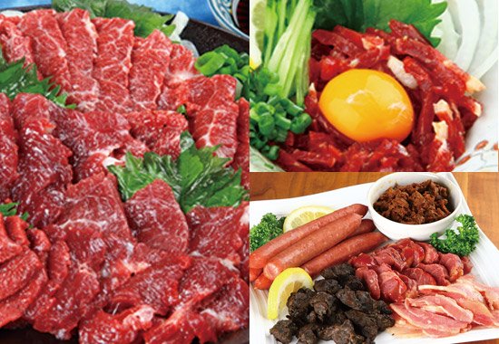  【国産】馬一頭食べ比べBコース【合計25キロ+加工品】