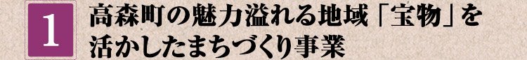 高森町の魅力溢れる地域「宝物」を活かしたまちづくり事業 